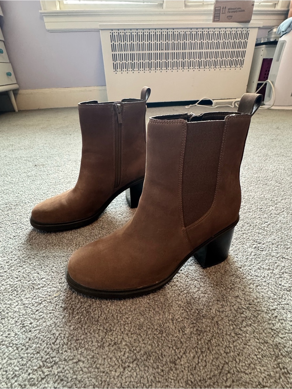 Vionic Truckee Booties Waterproof Brown Suede Size 10